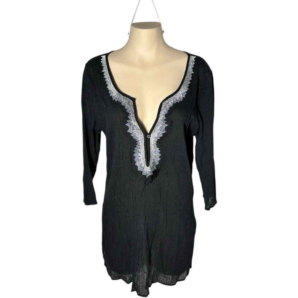 Old Navy Embroidered Tunic Top – 100% Cotton, Made in India